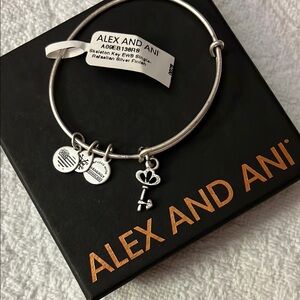 New with tags/box Alex and Ani Silver Charm Bracelet